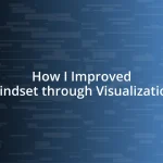 How I Improved Mindset through Visualization