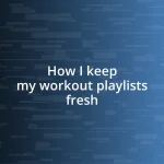 How I keep my workout playlists fresh